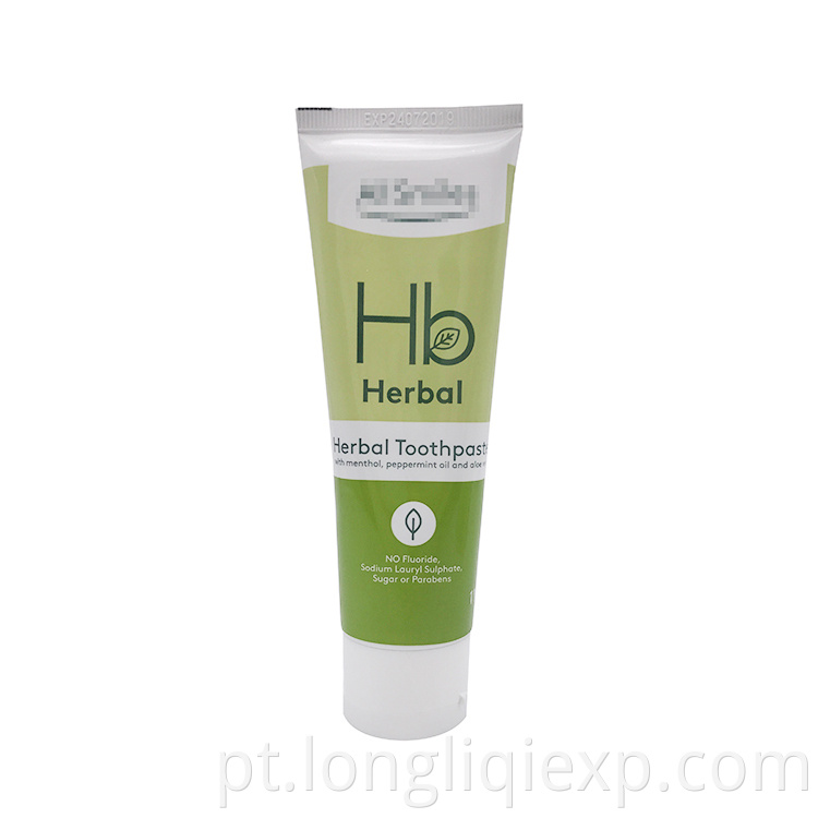 110g de creme dental à base de aloe vera com óleo de hortelã-pimenta mentol para adultos